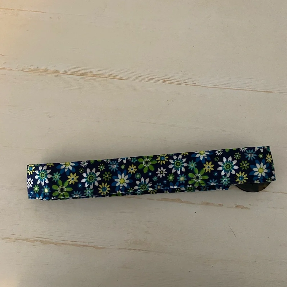 Vera Bradley Patterned Belt - Navy and Lime